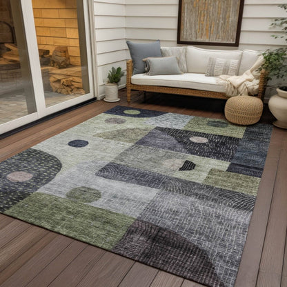 LOOMLAN Rugs Noel Aloe Washable Indoor-Outdoor Rug