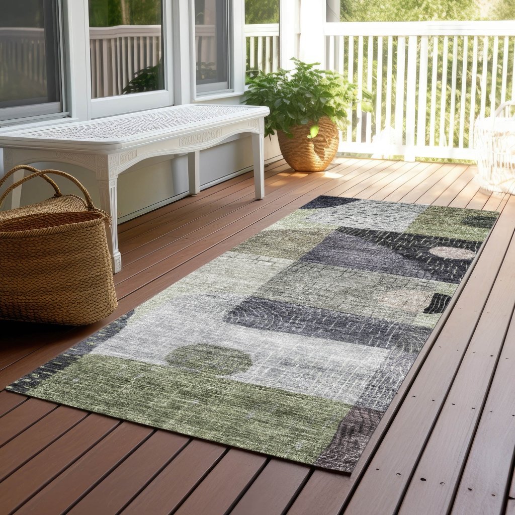 LOOMLAN Rugs Noel Aloe Washable Indoor-Outdoor Rug