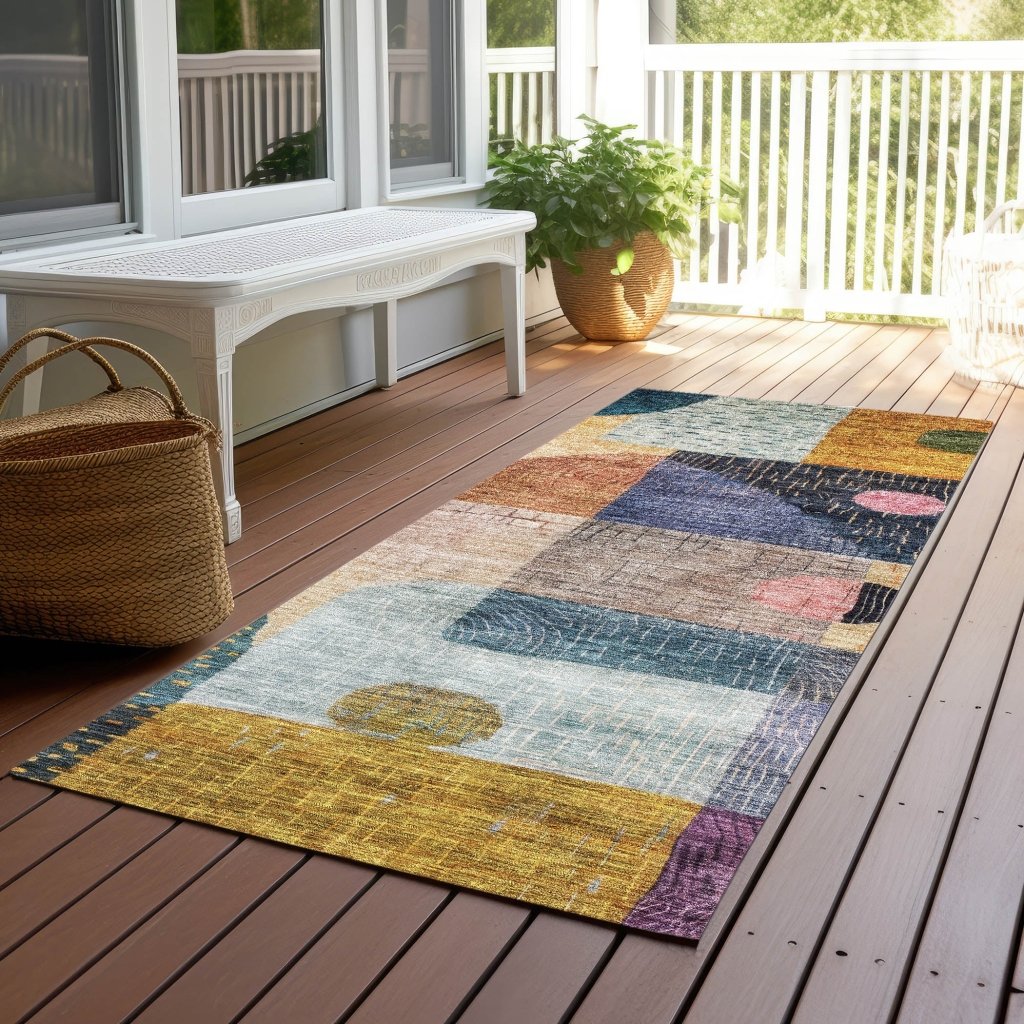 LOOMLAN Rugs Noel Green Washable Indoor-Outdoor Rug
