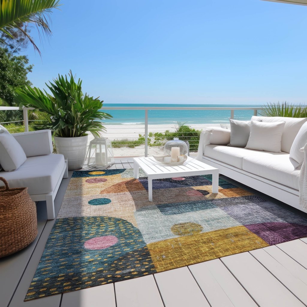 LOOMLAN Rugs Noel Green Washable Indoor-Outdoor Rug