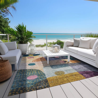 LOOMLAN Rugs Noel Green Washable Indoor-Outdoor Rug
