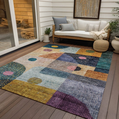 LOOMLAN Rugs Noel Green Washable Indoor-Outdoor Rug