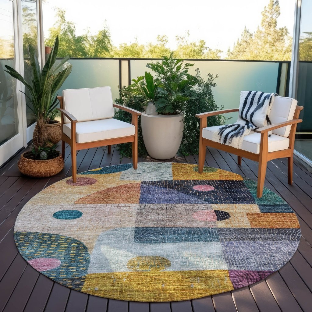 LOOMLAN Rugs Noel Green Washable Indoor-Outdoor Rug