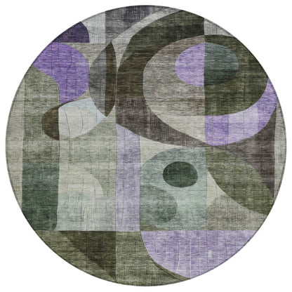 LOOMLAN Rugs Noel Olive Washable Indoor-Outdoor Rug