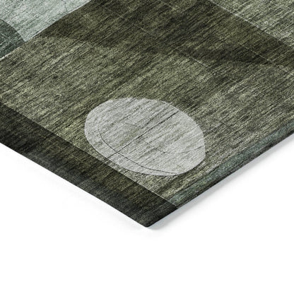 LOOMLAN Rugs Noel Olive Washable Indoor-Outdoor Rug