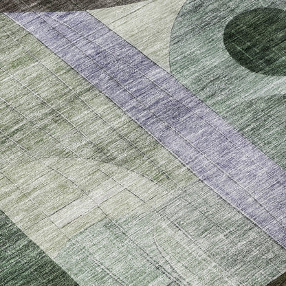LOOMLAN Rugs Noel Olive Washable Indoor-Outdoor Rug