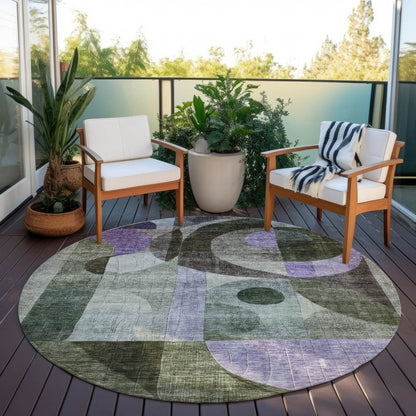 LOOMLAN Rugs Noel Olive Washable Indoor-Outdoor Rug