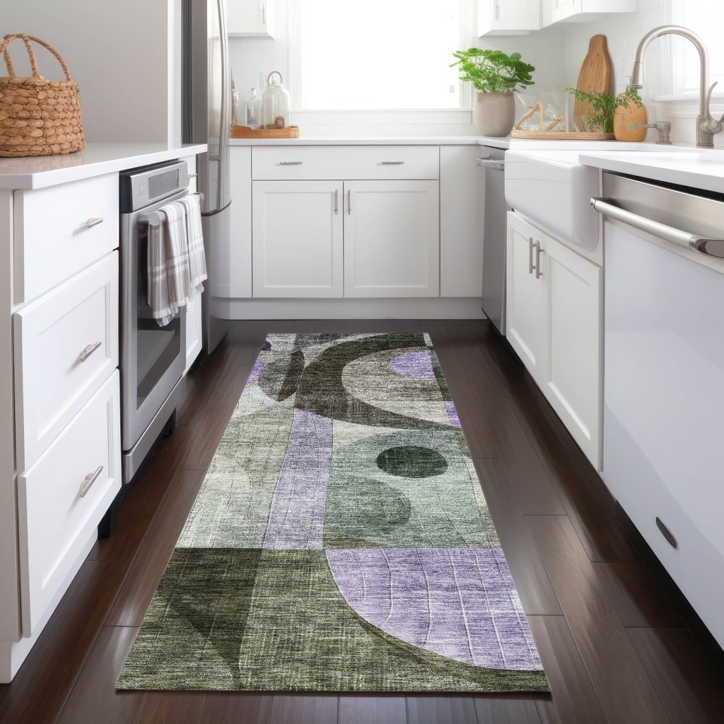LOOMLAN Rugs Noel Olive Washable Indoor-Outdoor Rug