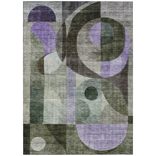 LOOMLAN Rugs Noel Olive Washable Indoor-Outdoor Rug