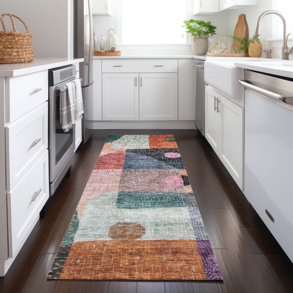 LOOMLAN Rugs Noel Orange Washable Indoor-Outdoor Rug