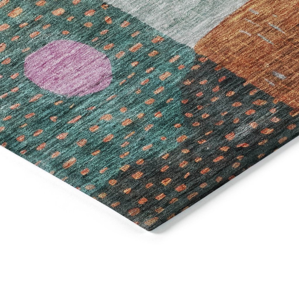 LOOMLAN Rugs Noel Orange Washable Indoor-Outdoor Rug