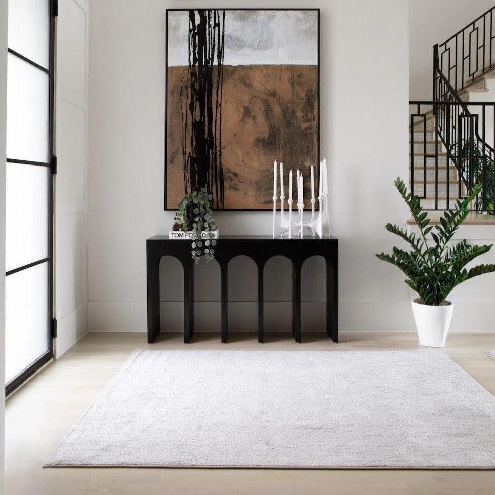Noir Bridge Rectangular Wood Console Table
