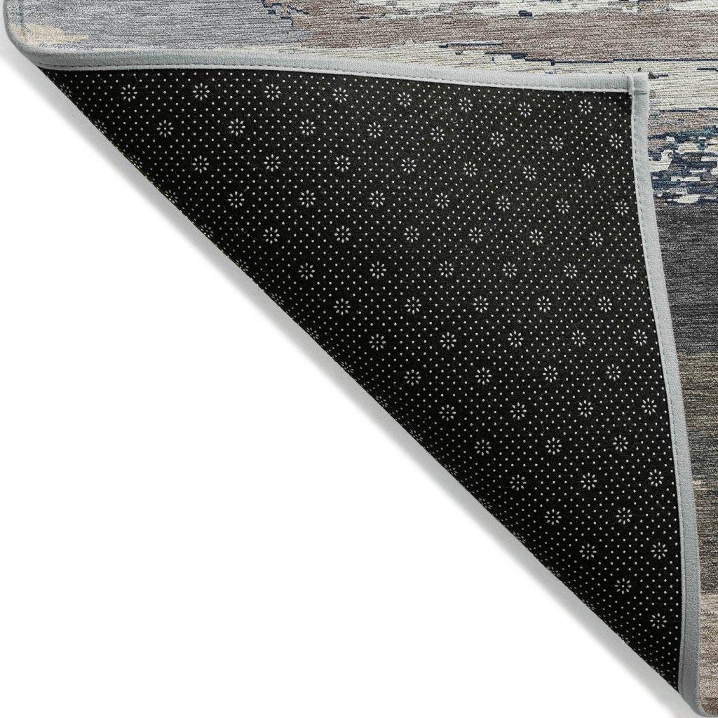 LOOMLAN Rugs Nomaria Black Washable Indoor-Outdoor Rug