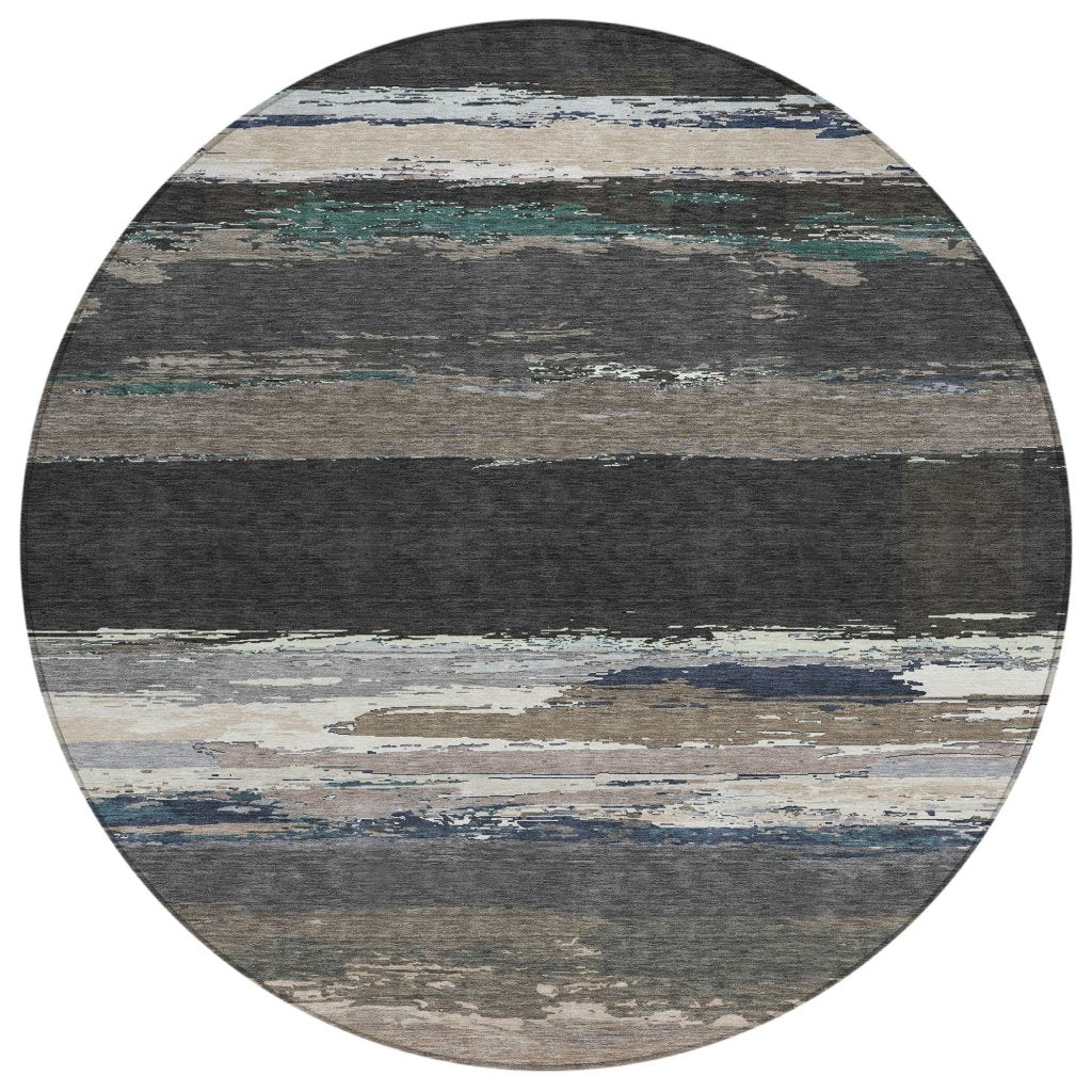 LOOMLAN Rugs Nomaria Black Washable Indoor-Outdoor Rug