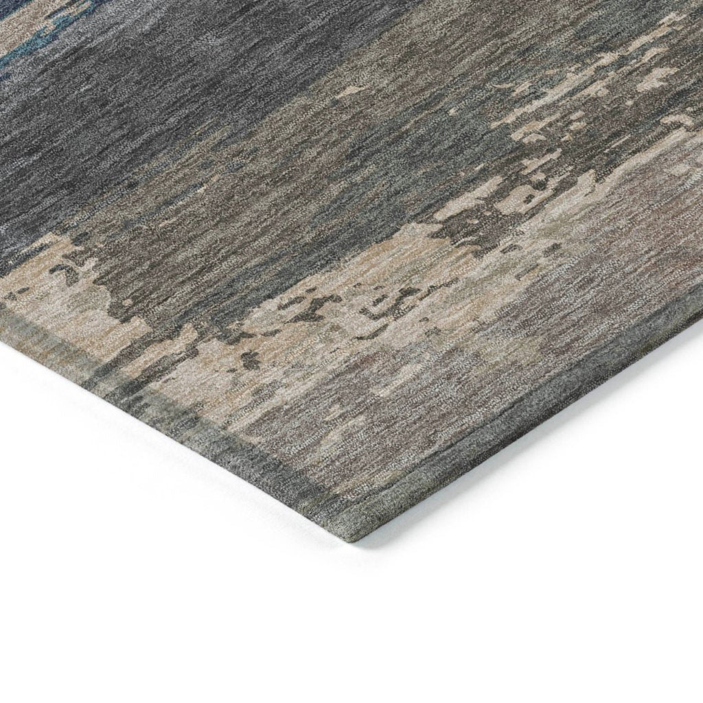 LOOMLAN Rugs Nomaria Black Washable Indoor-Outdoor Rug
