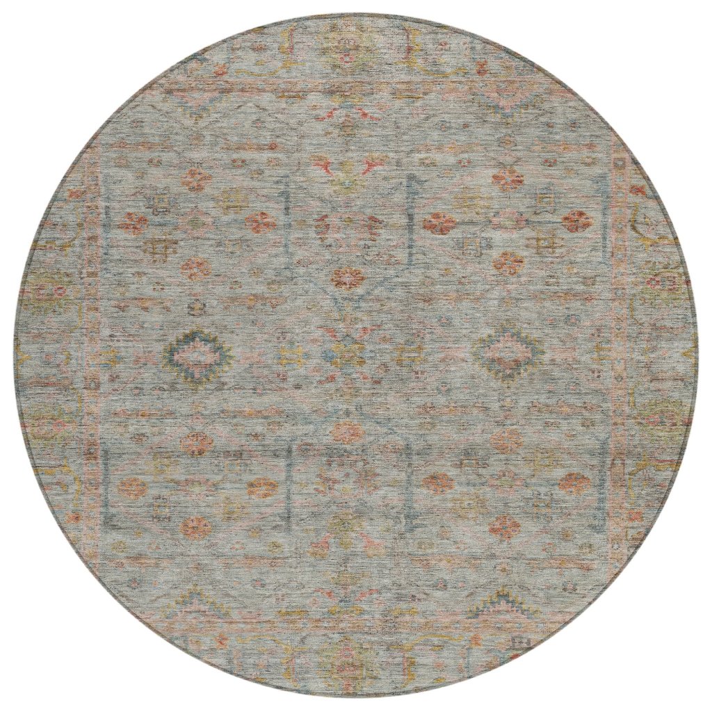 LOOMLAN Rugs Nora Brown Washable Indoor-Outdoor Rug
