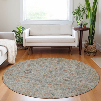 LOOMLAN Rugs Nora Brown Washable Indoor-Outdoor Rug