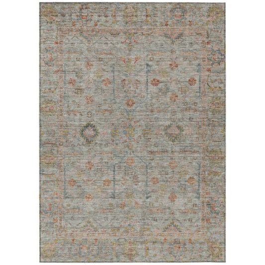 LOOMLAN Rugs Nora Brown Washable Indoor-Outdoor Rug