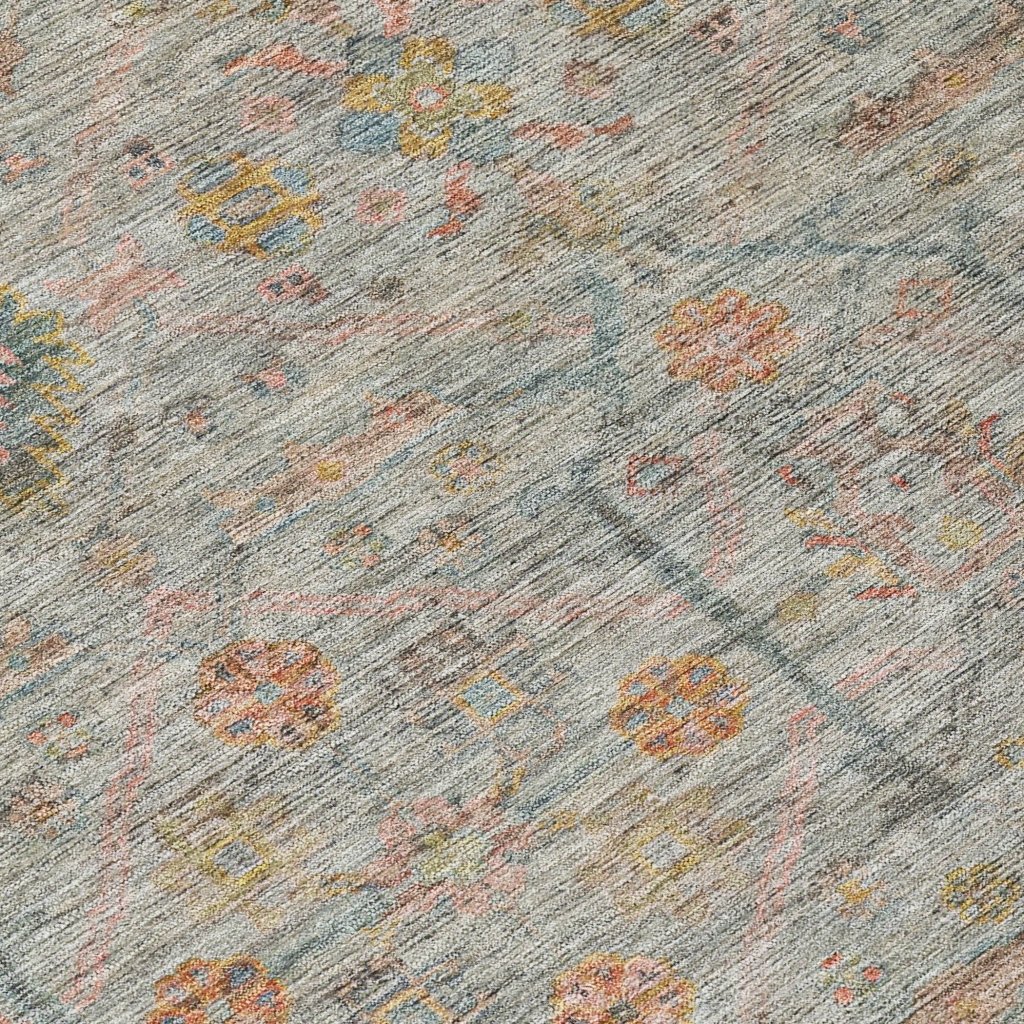 LOOMLAN Rugs Nora Brown Washable Indoor-Outdoor Rug