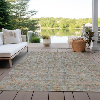 LOOMLAN Rugs Nora Brown Washable Indoor-Outdoor Rug