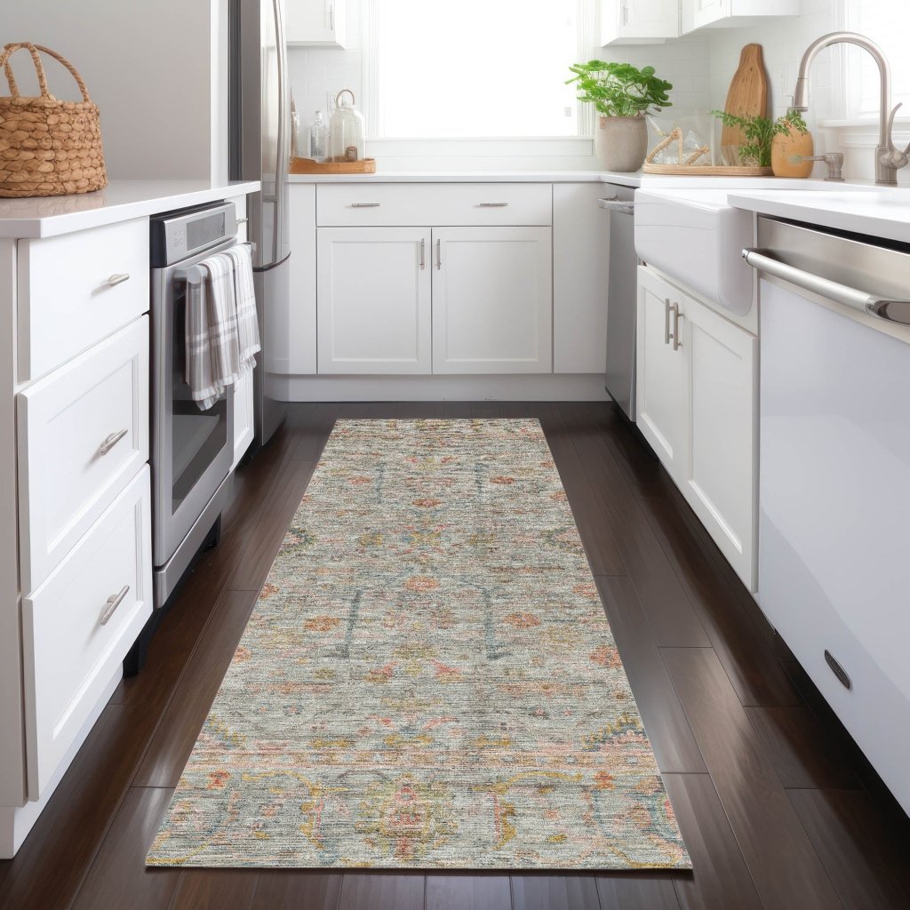 LOOMLAN Rugs Nora Brown Washable Indoor-Outdoor Rug
