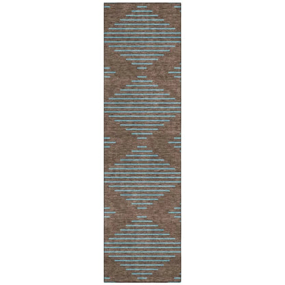 LOOMLAN Rugs Norelia Brown Washable Indoor-Outdoor Rug