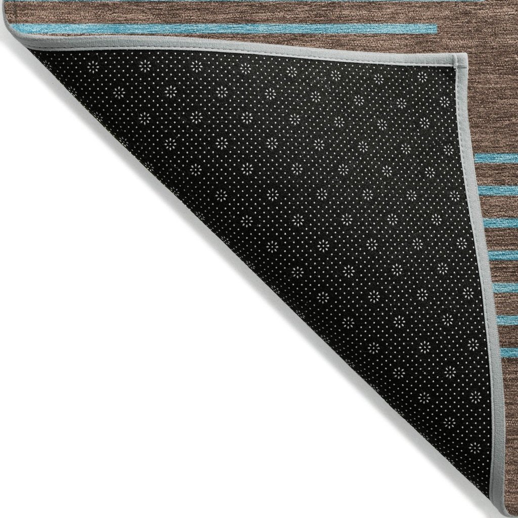 LOOMLAN Rugs Norelia Brown Washable Indoor-Outdoor Rug