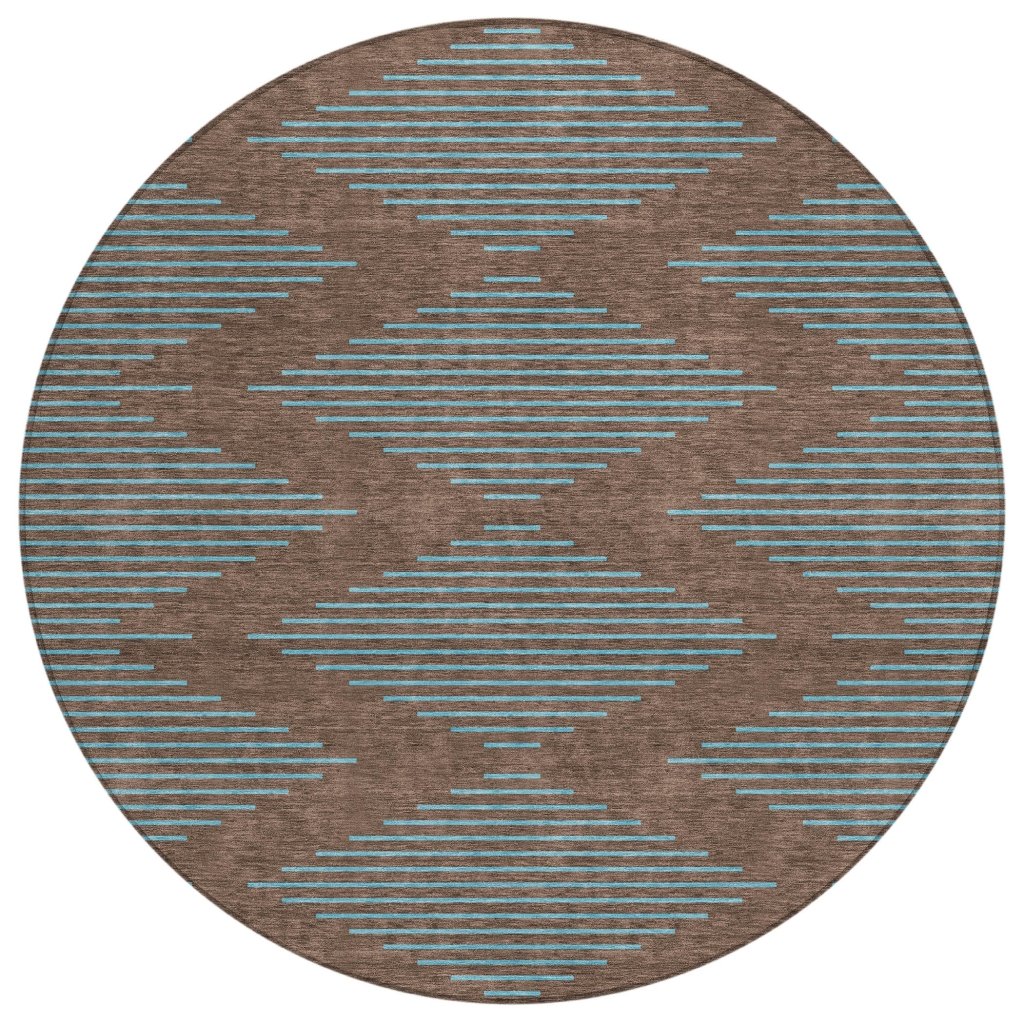 LOOMLAN Rugs Norelia Brown Washable Indoor-Outdoor Rug