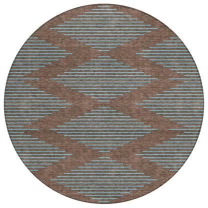 LOOMLAN Rugs Norelia Brown Washable Indoor-Outdoor Rug