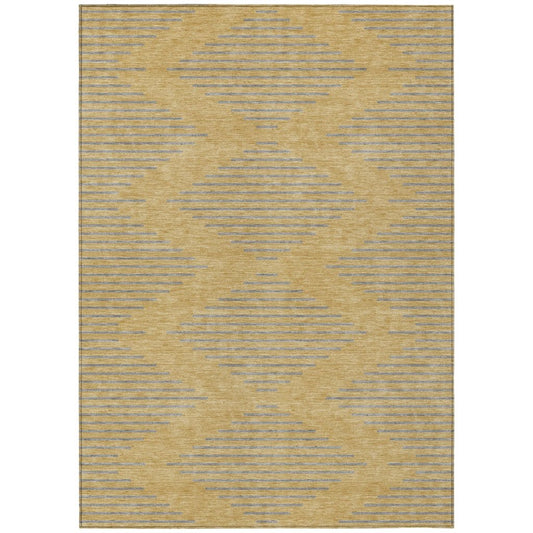 LOOMLAN Rugs Norelia Gold Washable Indoor-Outdoor Rug