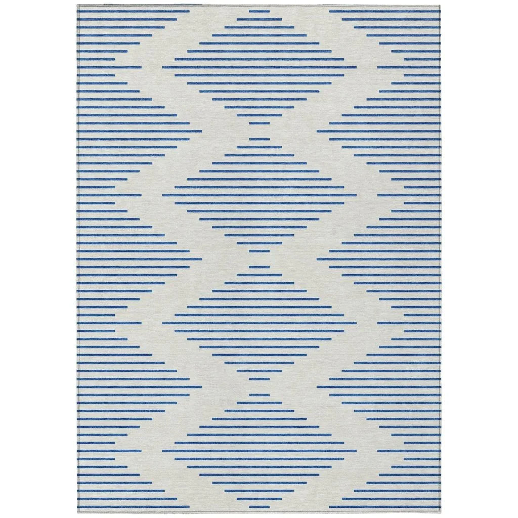 LOOMLAN Rugs Norelia Ivory Washable Indoor-Outdoor Rug