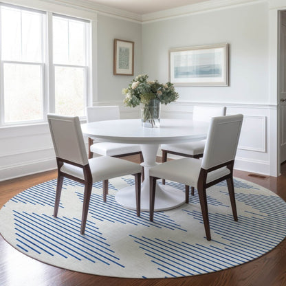 LOOMLAN Rugs Norelia Ivory Washable Indoor-Outdoor Rug