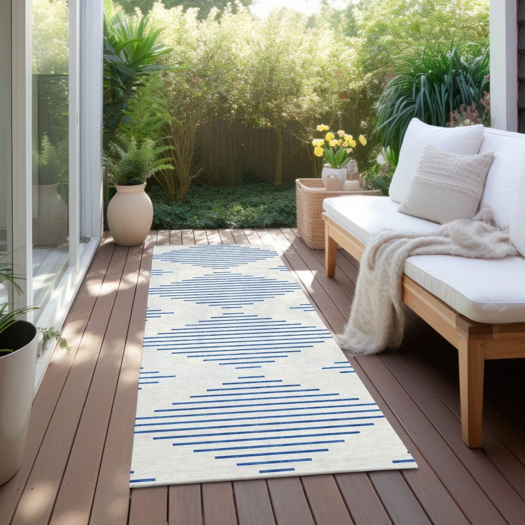 LOOMLAN Rugs Norelia Ivory Washable Indoor-Outdoor Rug