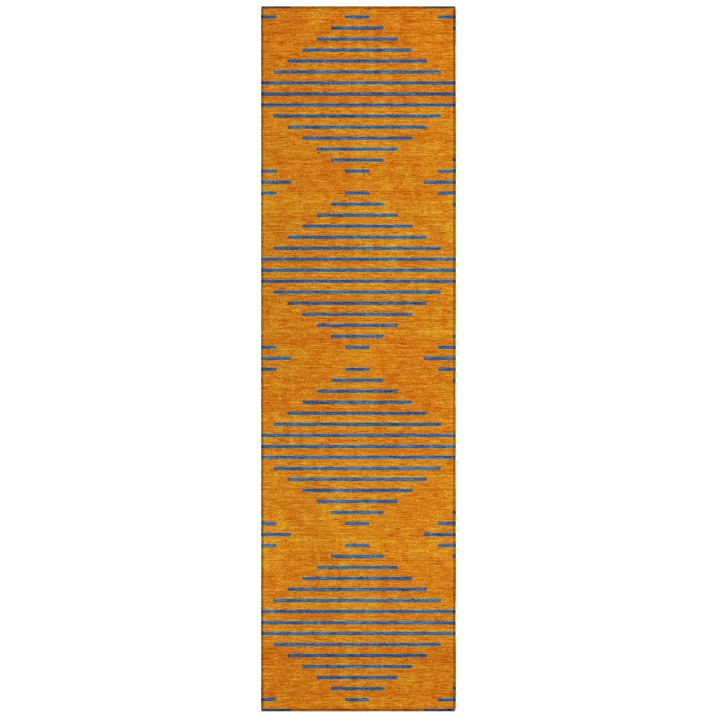 LOOMLAN Rugs Norelia Orange Washable Indoor-Outdoor Rug