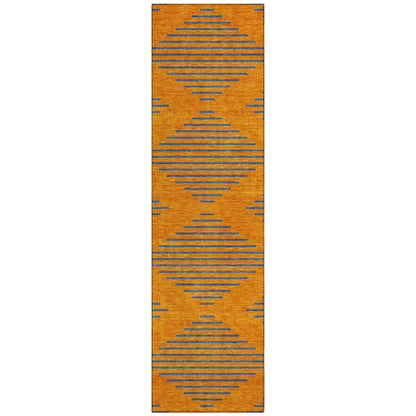 LOOMLAN Rugs Norelia Orange Washable Indoor-Outdoor Rug