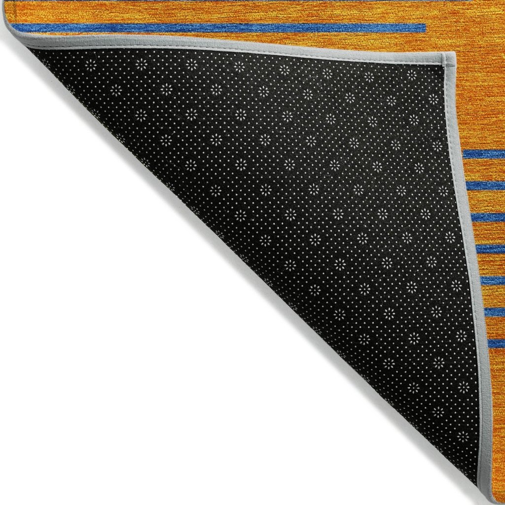 LOOMLAN Rugs Norelia Orange Washable Indoor-Outdoor Rug