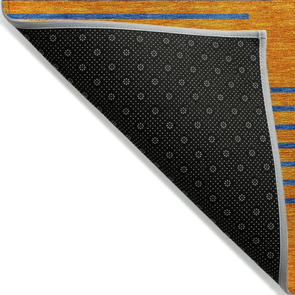 LOOMLAN Rugs Norelia Orange Washable Indoor-Outdoor Rug