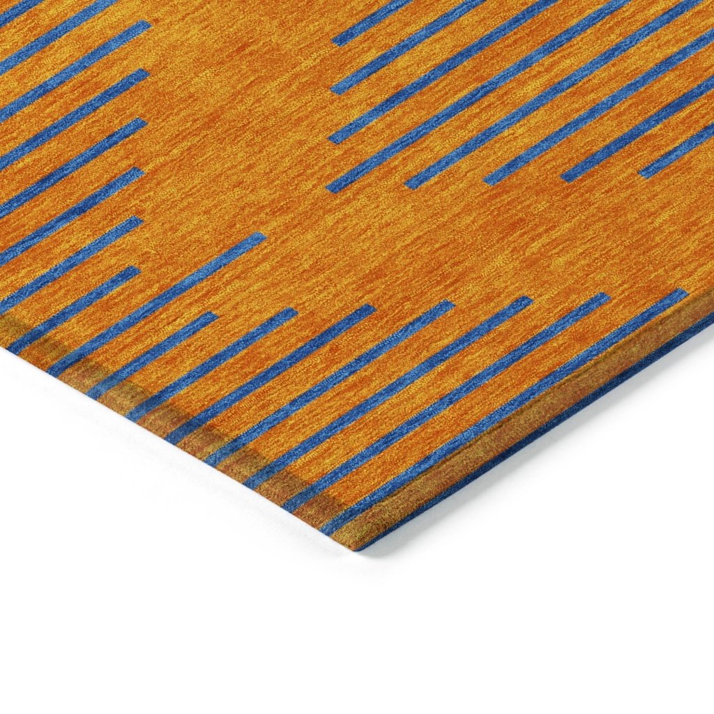 LOOMLAN Rugs Norelia Orange Washable Indoor-Outdoor Rug
