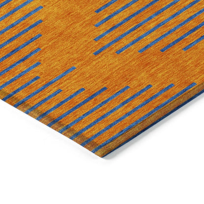 LOOMLAN Rugs Norelia Orange Washable Indoor-Outdoor Rug