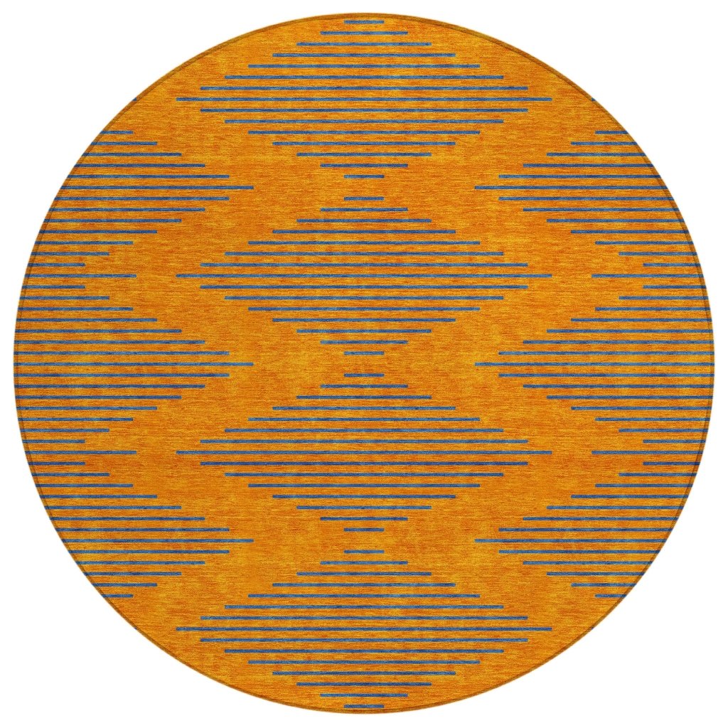 LOOMLAN Rugs Norelia Orange Washable Indoor-Outdoor Rug