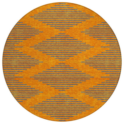 LOOMLAN Rugs Norelia Orange Washable Indoor-Outdoor Rug