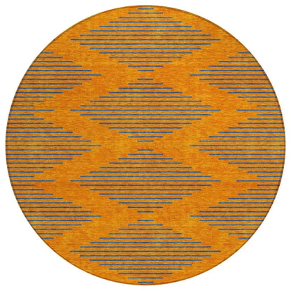 LOOMLAN Rugs Norelia Orange Washable Indoor-Outdoor Rug