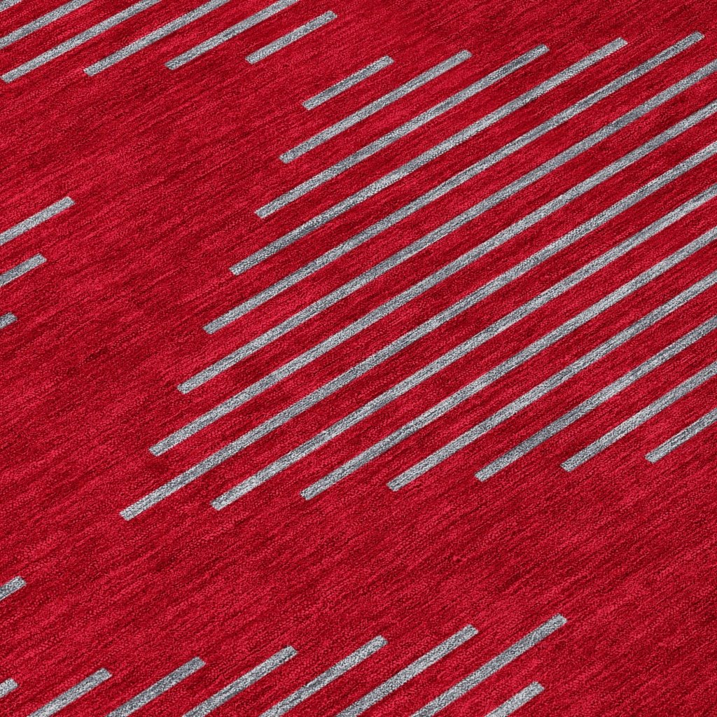 LOOMLAN Rugs Norelia Red Washable Indoor-Outdoor Rug