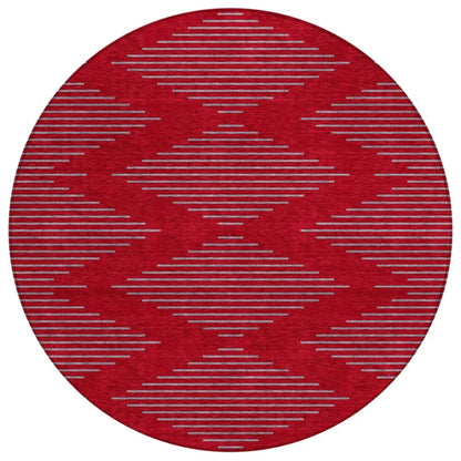LOOMLAN Rugs Norelia Red Washable Indoor-Outdoor Rug
