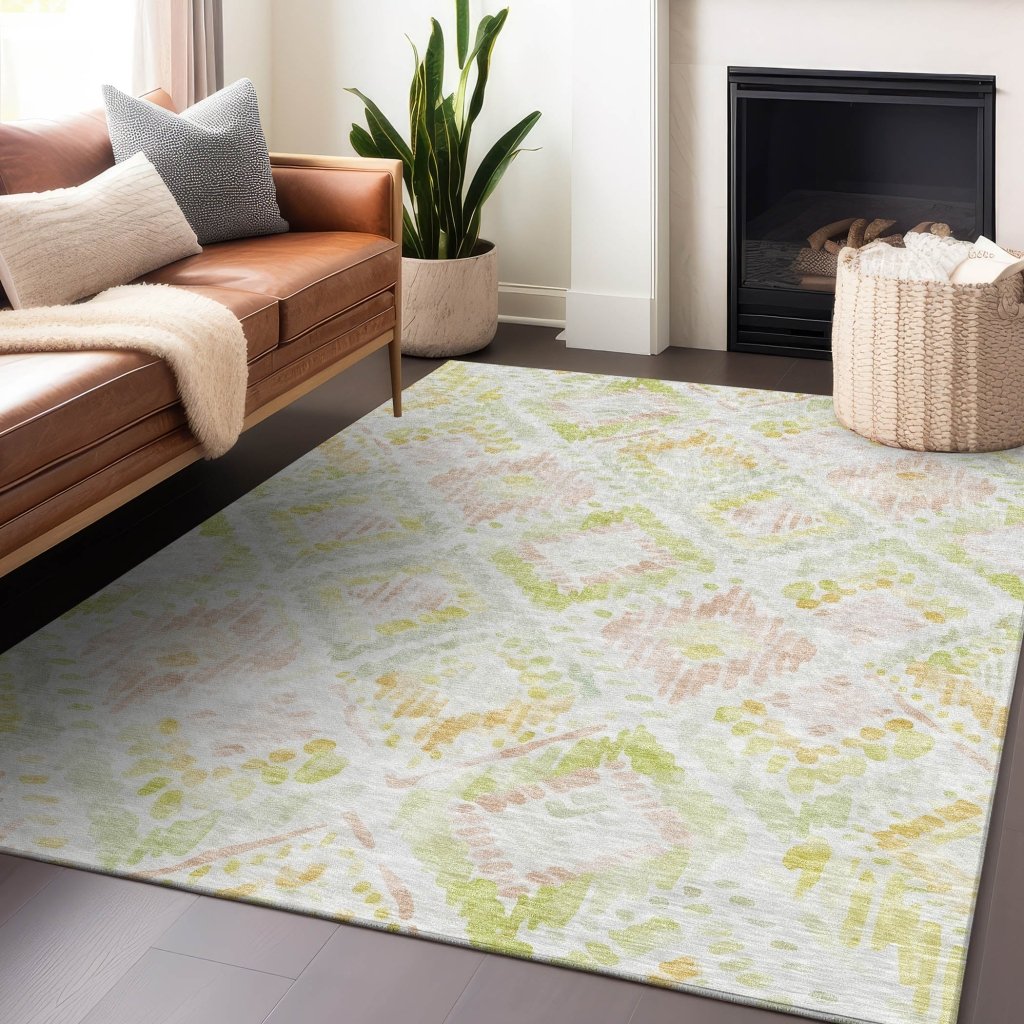 LOOMLAN Rugs Nova Pink Washable Indoor-Outdoor Rug