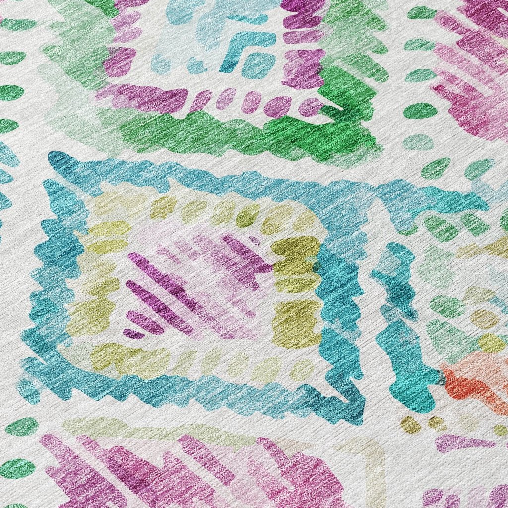 LOOMLAN Rugs Nova Teal Washable Indoor-Outdoor Rug