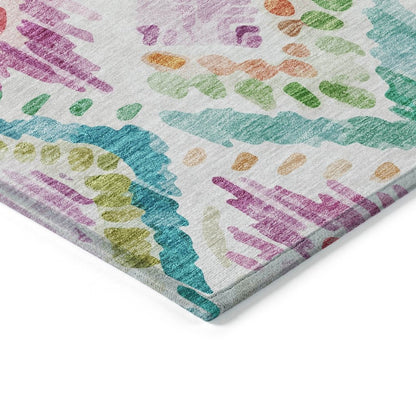 LOOMLAN Rugs Nova Teal Washable Indoor-Outdoor Rug