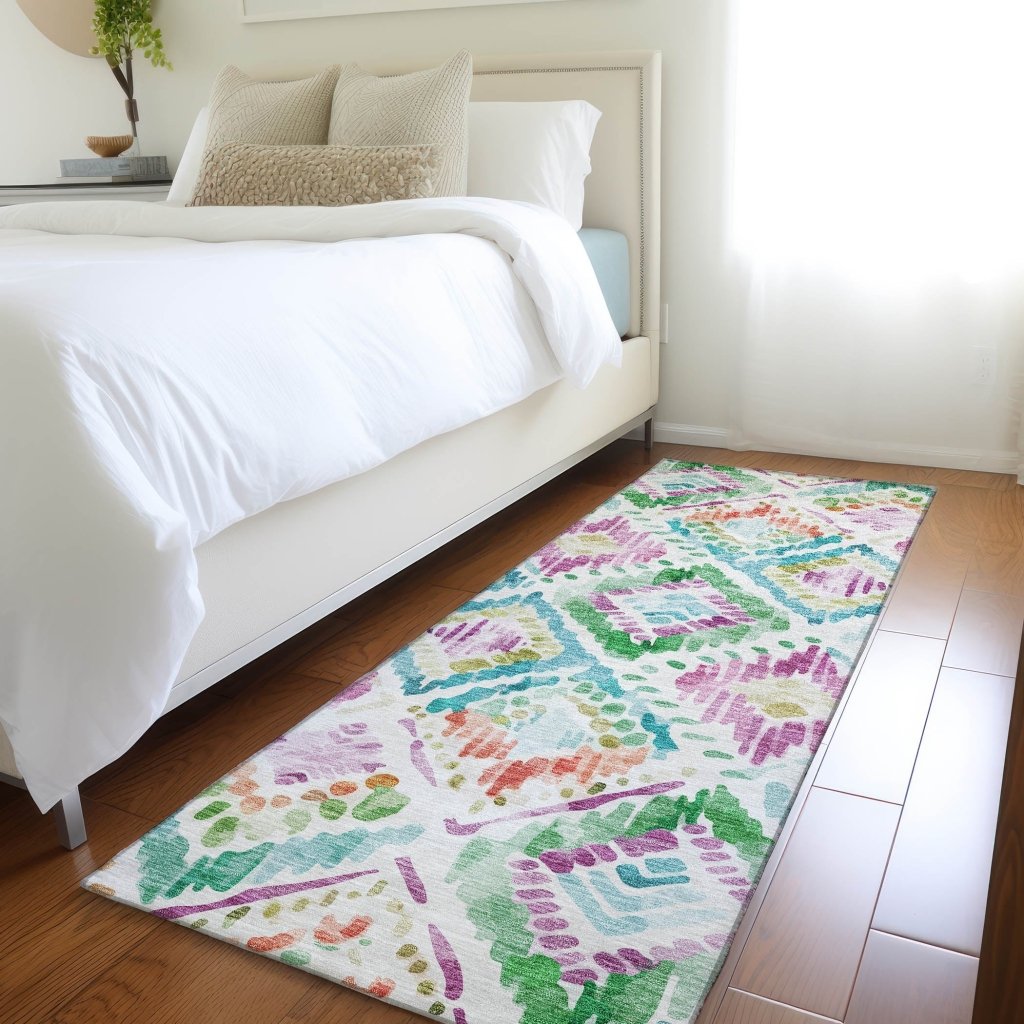 LOOMLAN Rugs Nova Teal Washable Indoor-Outdoor Rug