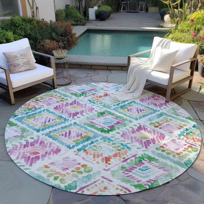 LOOMLAN Rugs Nova Teal Washable Indoor-Outdoor Rug