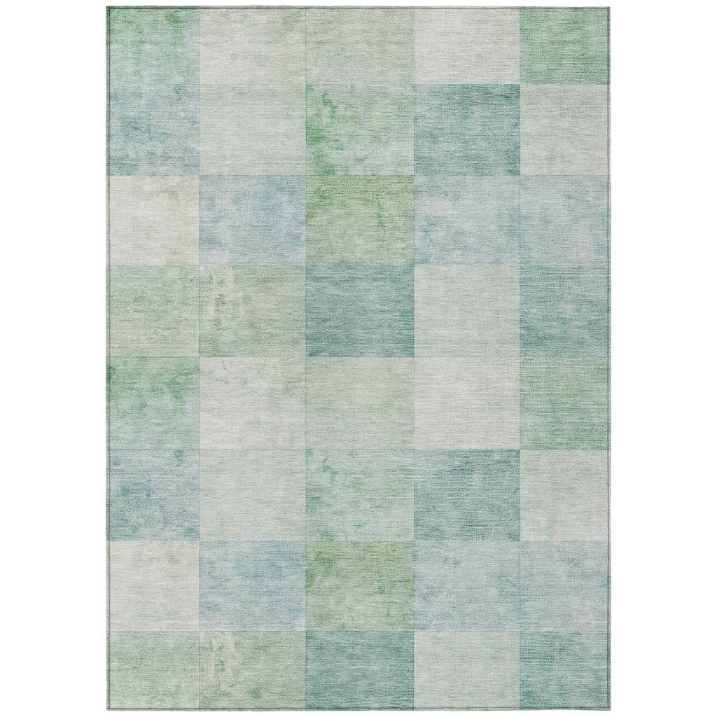 LOOMLAN Rugs Novanta Blue Washable Indoor-Outdoor Rug